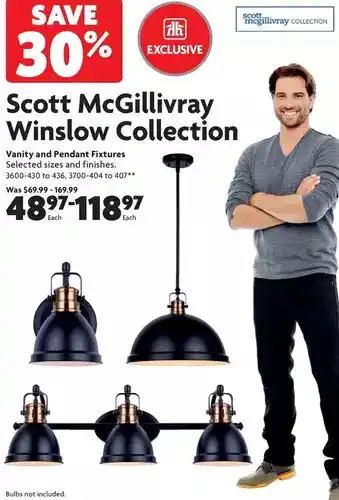 Home Hardware Scott mcgillivray winslow collection vanity and pendant fixtures offer