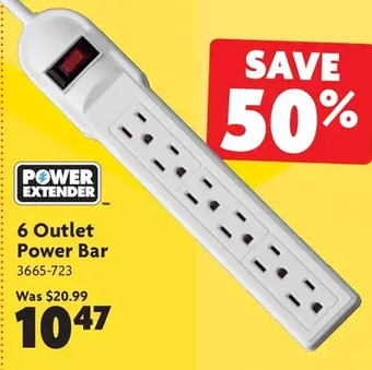 Home Hardware 6 outlet power bar offer