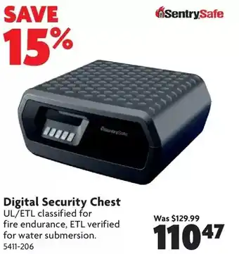 Home Hardware Digital security chest offer