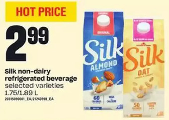 Loblaws Silk non-dairy refrigerated beverage offer