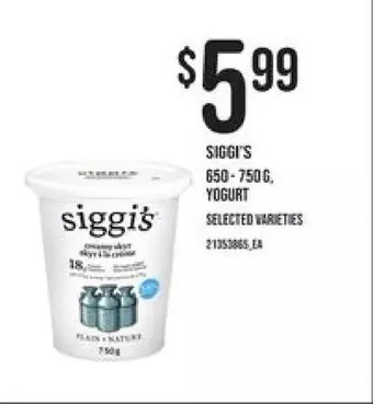 Loblaws Siggi's yogurt offer