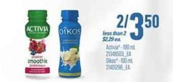 Loblaws Activia | oikos offer