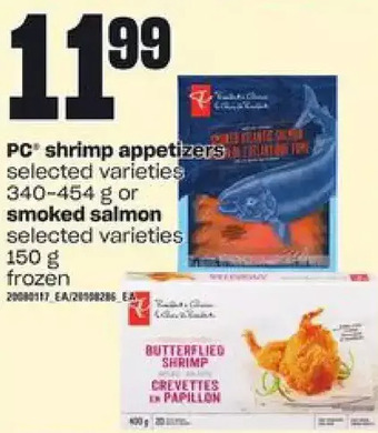 Zehrs Markets Pc shrimp appetizers or smoked salmon offer