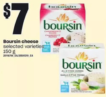 Independent Grocer Boursin cheese offer