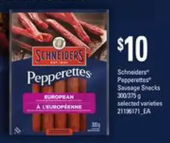 Independent Grocer Schneiders pepperettes sausage snacks offer