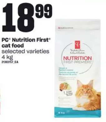 Independent Grocer Pc nutrition first cat food offer