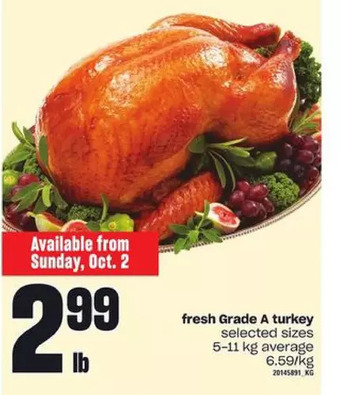Independent Grocer Fresh grade a turkey offer