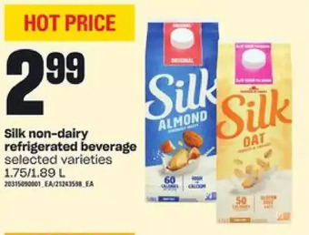 Independent Grocer Silk non-dairy refrigerated beverage offer