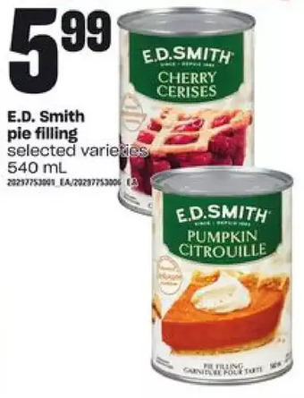 Independent Grocer E.d. smith pie filling offer