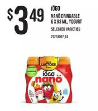 Independent Grocer Iögo nanö drinkable, yogurt offer