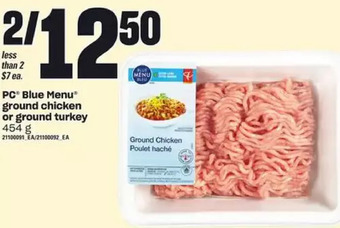Independent Grocer Pc blue menu ground chicken or ground turkey offer