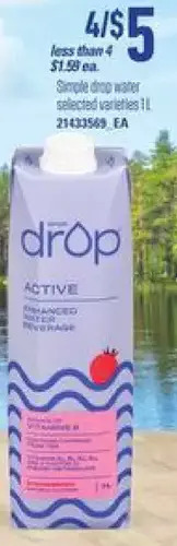 Independent Grocer Simple drop water offer