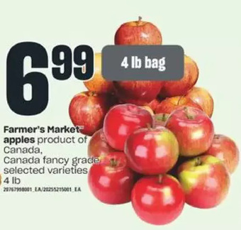 Valu-mart Farmer's market apples offer