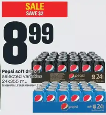 Valu-mart Pepsi soft drinks offer