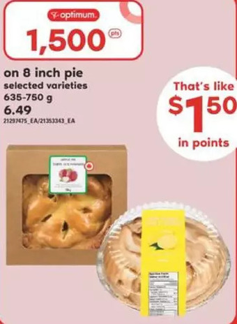 Valu-mart 8 inch pie offer
