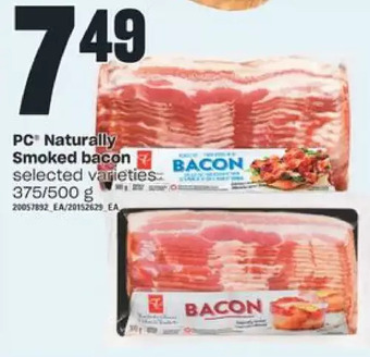Valu-mart Pc naturally smoked bacon offer