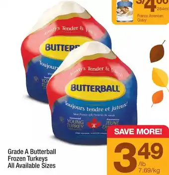 Highland Farms Grade a butterball frozen turkeys offer