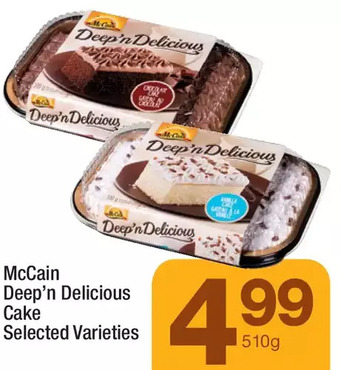 Highland Farms Mccain deep'n delicious cake offer