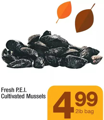 Highland Farms Fresh p.e.i. cultivated mussels offer