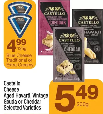 Highland Farms Castello cheese aged havarti, vintage gouda or cheddar offer