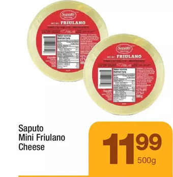 Highland Farms Saputo mini friulano cheese offer