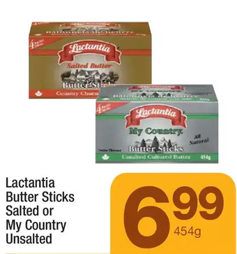 Highland Farms Lactantia butter sticks salted or my country unsalted offer