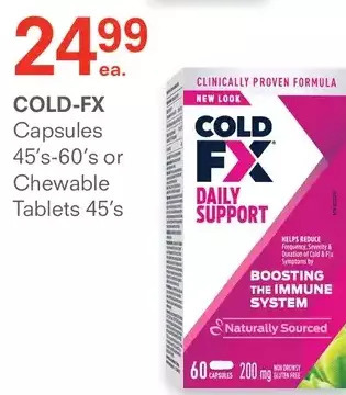 Guardian Pharmacy Cold-fx capsules or chewable tablets offer