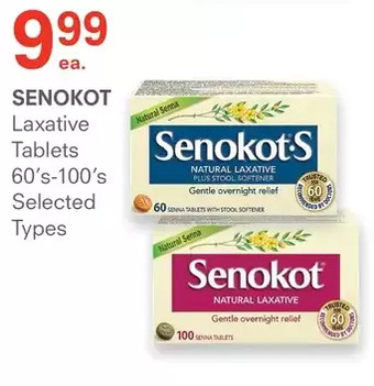 IDA Pharmacy Senokot laxative tablets offer