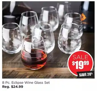 Kitchen Stuff Plus 8 pc. eclipse wine glass set offer
