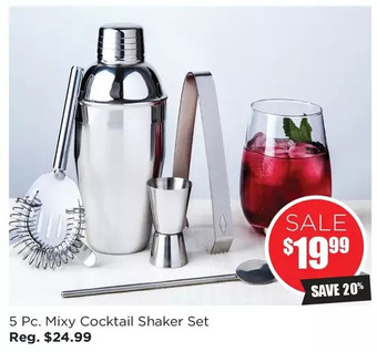 Kitchen Stuff Plus 5 pc. mixy cocktail shaker set offer