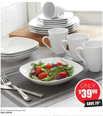 Kitchen Stuff Plus 16 pc. plato dinnerware set offer