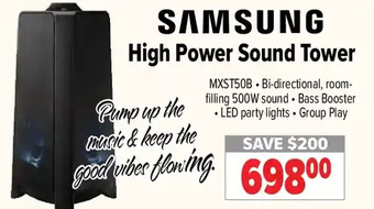 2001 Audio Video Samsung high power sound tower offer