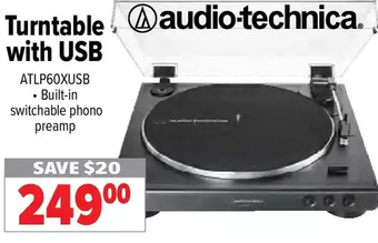 2001 Audio Video Audio-technica turntable with usb offer