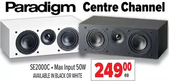 2001 Audio Video Paradigm centre channel offer