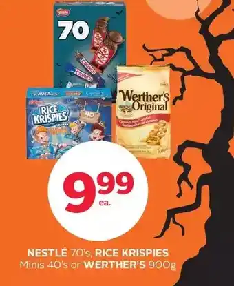 Rexall Nestlé, rice krispies minis or werther's offer