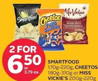 Rexall Smartfood, cheetos or miss vickie's offer