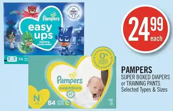 Shoppers Drug Mart Pampers super boxed diapers or training pants offer
