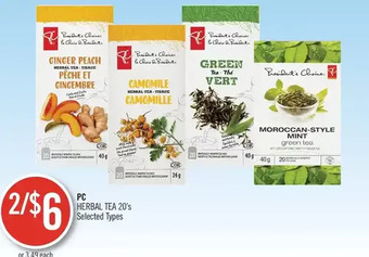 Shoppers Drug Mart Pc herbal tea offer
