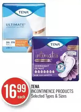 Shoppers Drug Mart Tena incontinence products offer