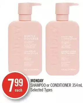 Shoppers Drug Mart Monday shampoo or conditioner offer