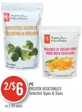Shoppers Drug Mart Pc frozen vegetables offer