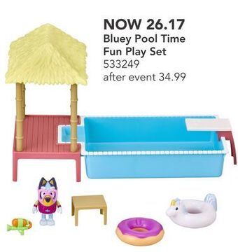 Toys R us Bluey pool time fun play set offer