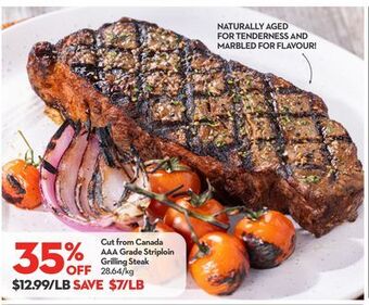 Longo's Cut from canada aaa grade striploin grilling steak offer