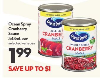 Longo's Ocean spray cranberry sauce offer