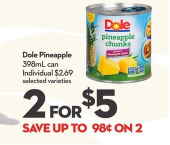 Longo's Dole pineapple offer