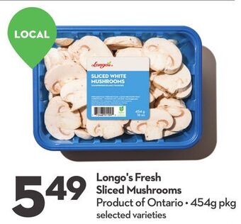 Longo's Longo's fresh sliced mushrooms offer