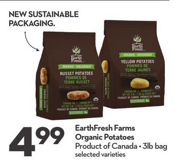 Longo's Earthfresh farms organic potatoes offer