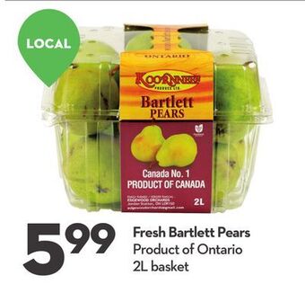 Longo's Fresh bartlett pears offer