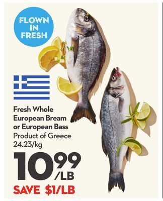 Longo's Fresh whole european bream or european bass offer