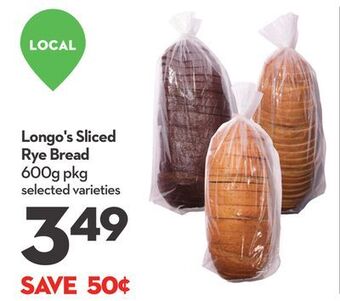Longo's Longo's sliced rye bread offer